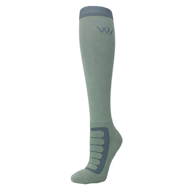 Woof Wear Bamboo Tech Tall Riding Socks - Sage/Steel