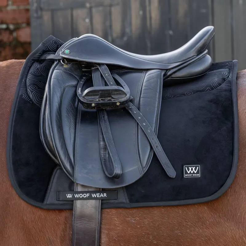 Woof Wear Elite Comfort and Dressage Saddlecloth - Black-1