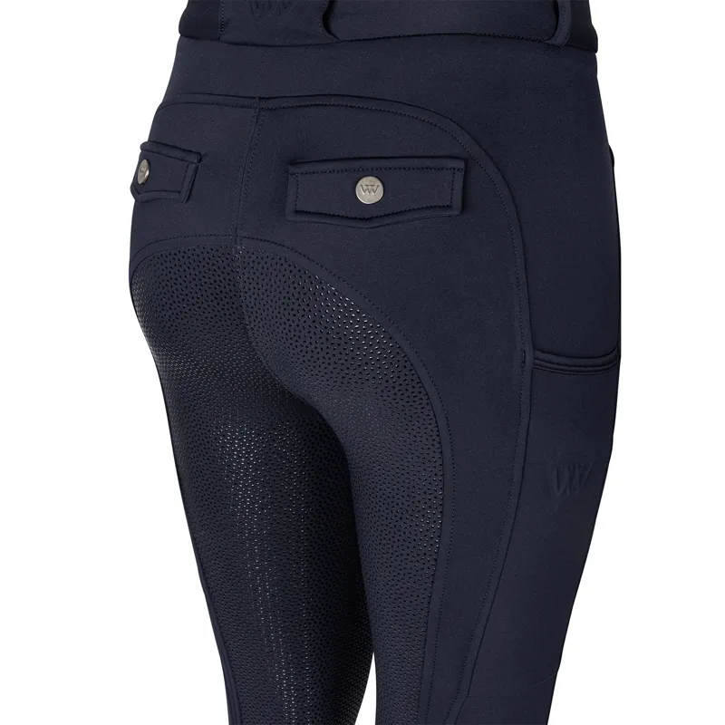 Woof Wear Hybrid II Full Grip Womens Riding Tights - Navy-3