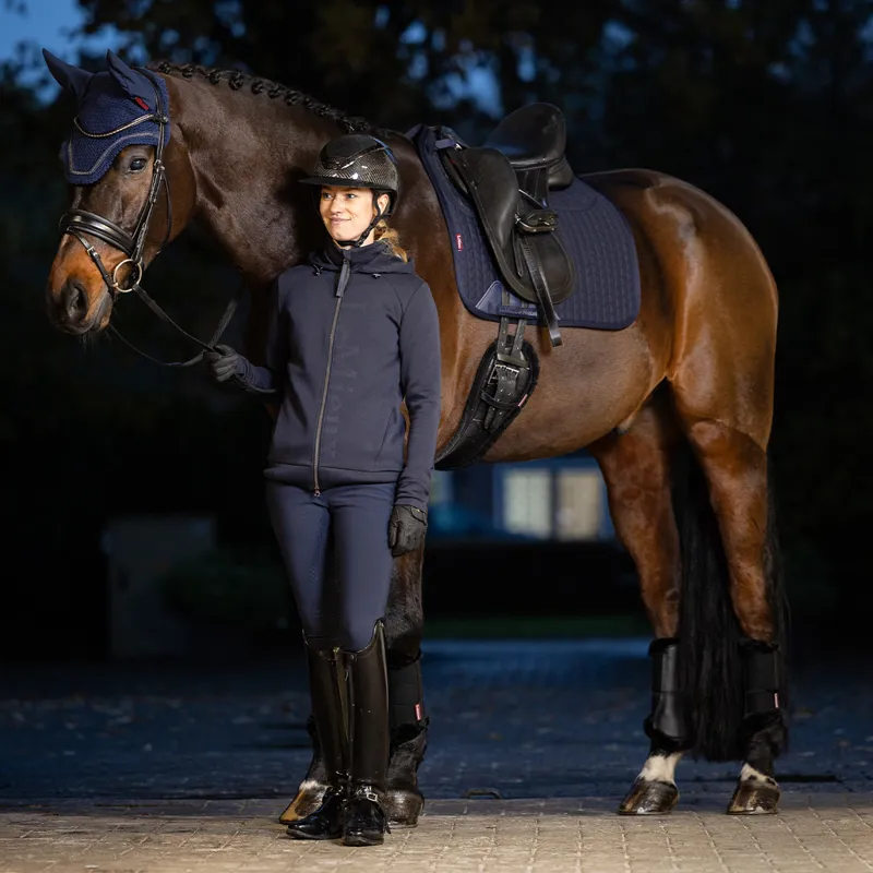 LeMieux ProSorb Plain 2-Pocket Dressage Square - Navy-1