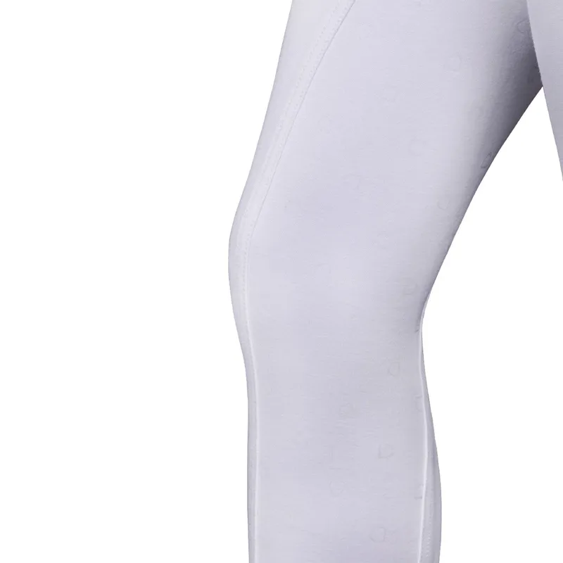 QHP Djune Full Grip High-Waisted Junior Breeches - White-8