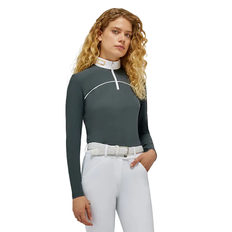 Riders Gene Jersey Long Sleeve Ladies Competition Shirt - Dark Grey