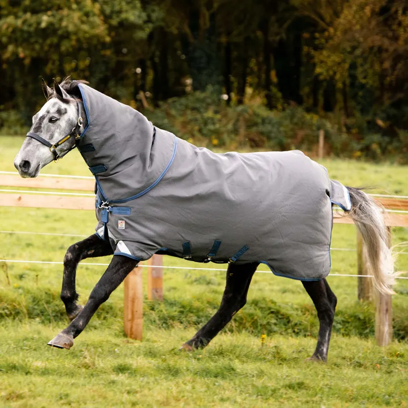 Rhino HexStop Plus 100g Vari-Layer Turnout Rug - Grey/Indigo/Navy-1