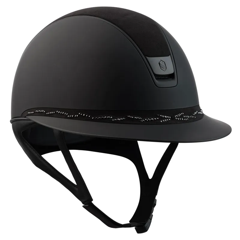 Samshield Miss Shield Shadowmatt 2.0 Flower Swarovski Band Hat - Black