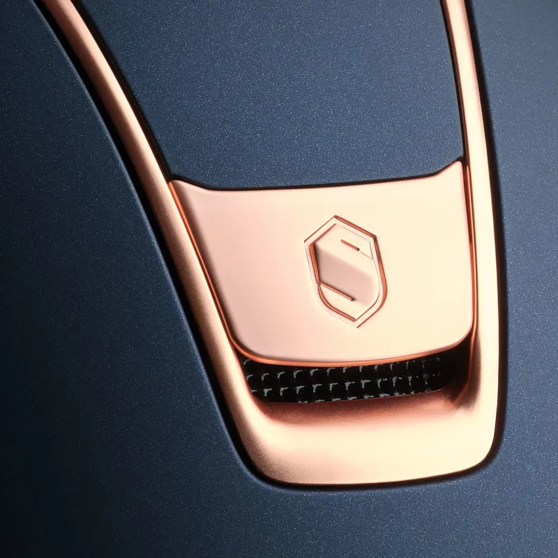 Samshield Miss Shield Shadowmatt 2.0 Matt Trim Hat - Blue/Rose Gold-2
