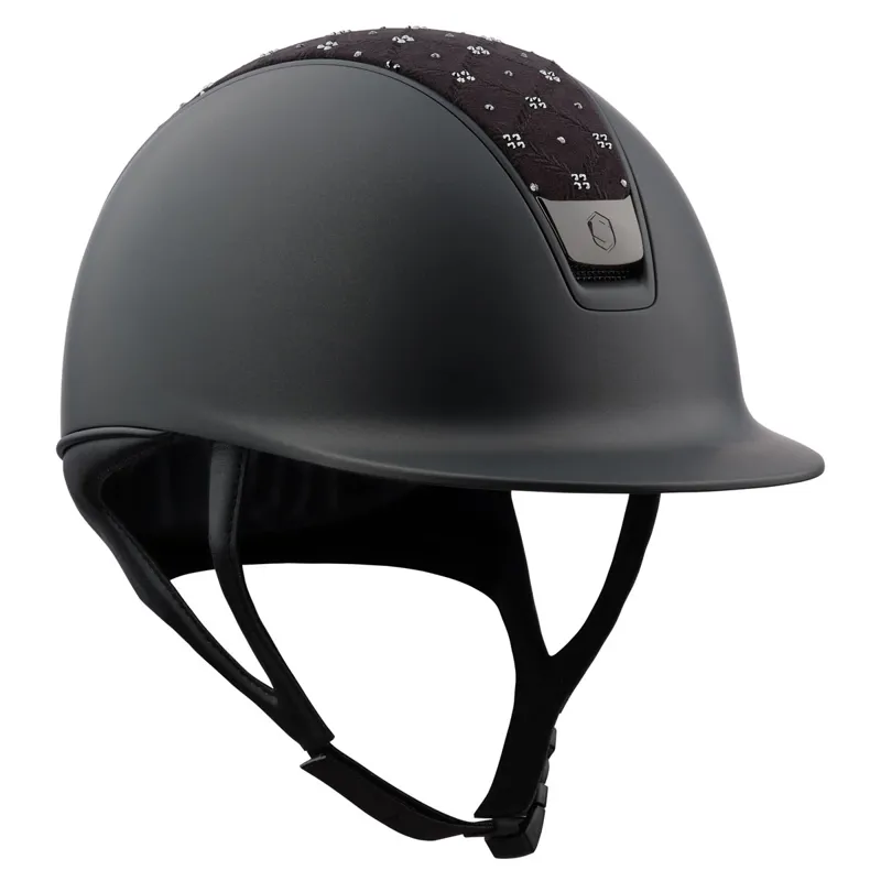 Samshield Shadowmatt 2.0 Royal Flower Top Matt Trim Riding Hat - Black