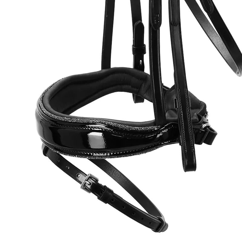 Schockemohle Stanford Glam Flash Bridle - Patent Black - TRIAL-1