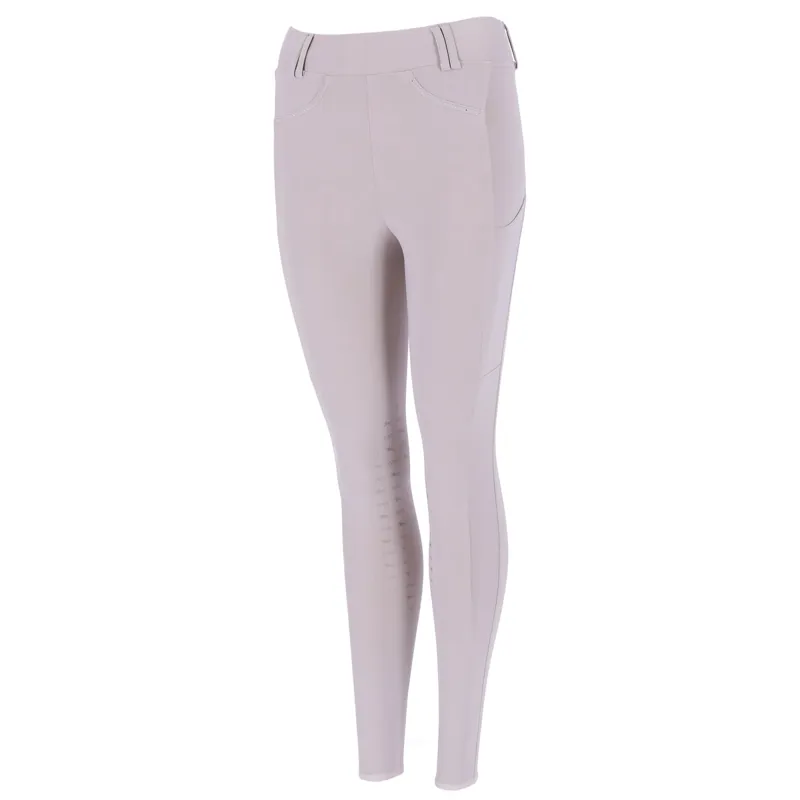 Schockemohle Classy Sporty Knee Grip Ladies Riding Tights - Chalk