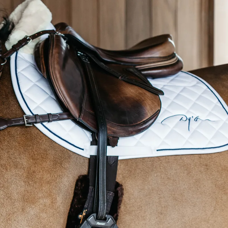 Dy'on Skin-Friendly Jumping Saddlecloth - White-2