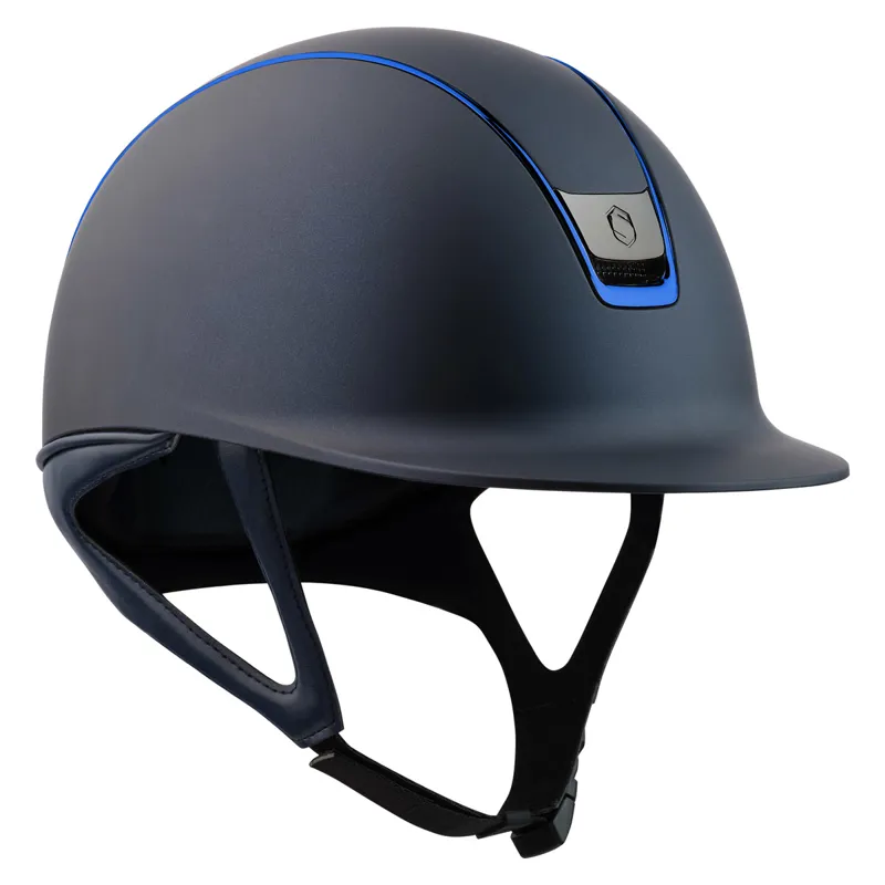 Samshield Shadowmatt 2.0 Metallic Trim Riding Hat - Blue/Electric Blue