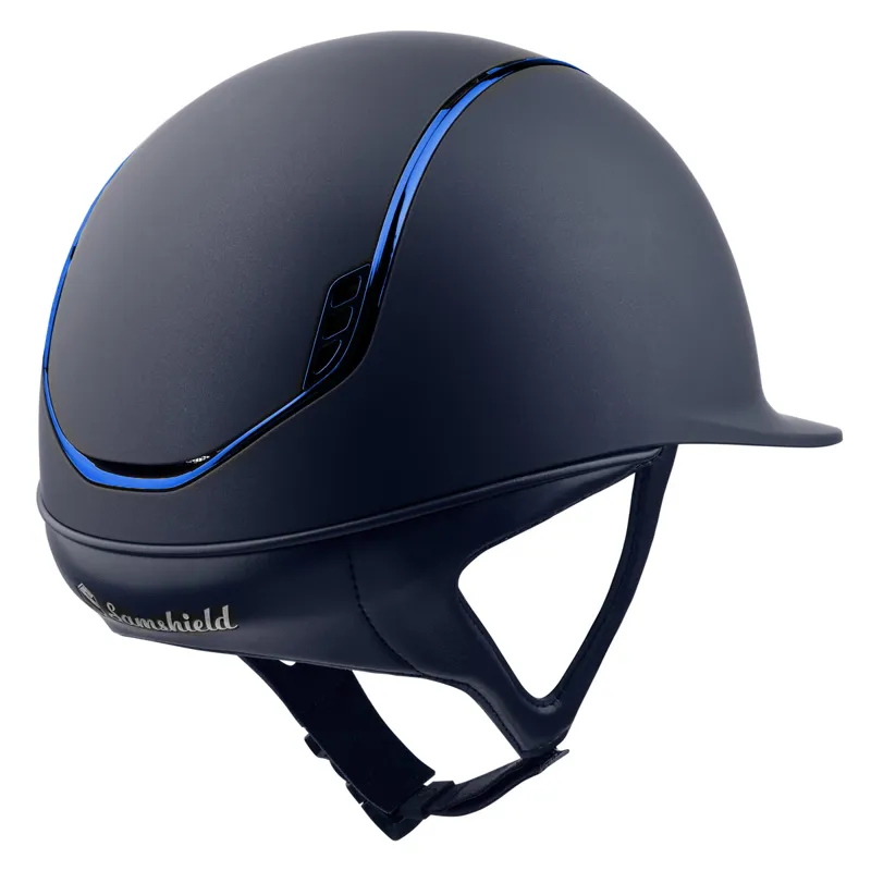 Samshield Shadowmatt 2.0 Metallic Trim Riding Hat - Blue/Electric Blue-1