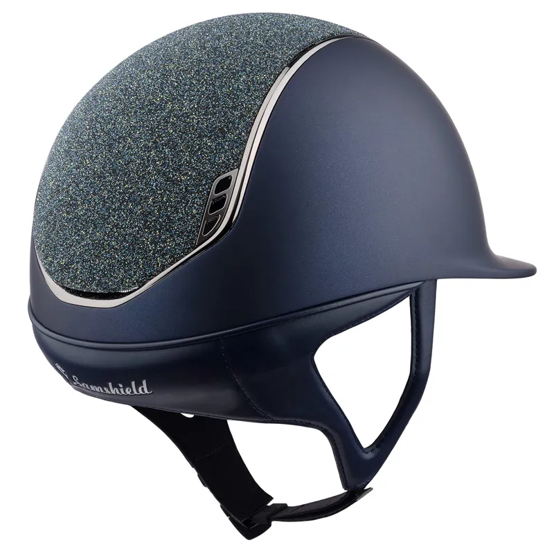 Samshield Shadowmatt 2.0 Crystal Fabric Top Riding Hat - Blue/Ocean-1