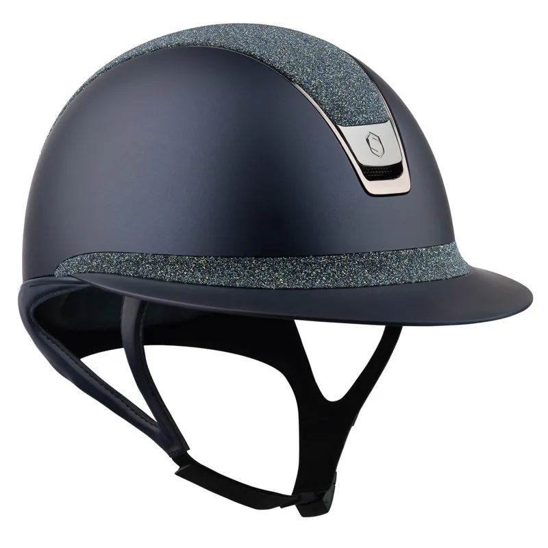 Samshield Miss Shield Shadowmatt 2.0 Crystal Riding Hat - Blue/Ocean