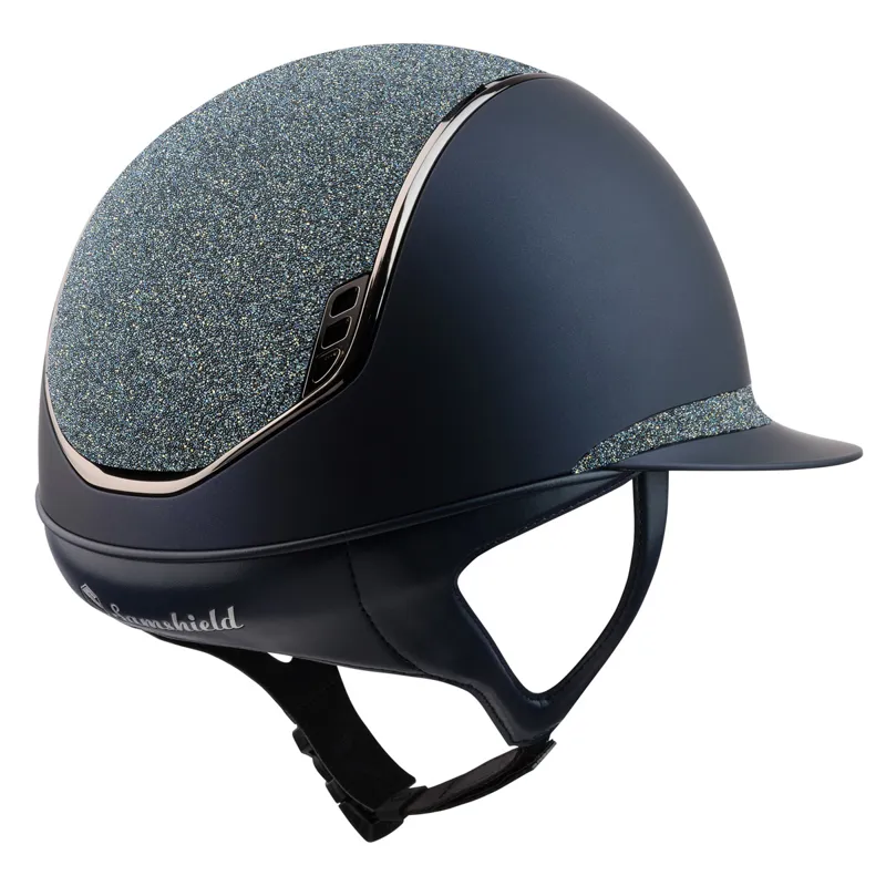Samshield Miss Shield Shadowmatt 2.0 Crystal Riding Hat - Blue/Ocean-1