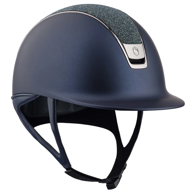Samshield Shadowmatt 2.0 Crystal Fabric Top Riding Hat - Blue/Ocean