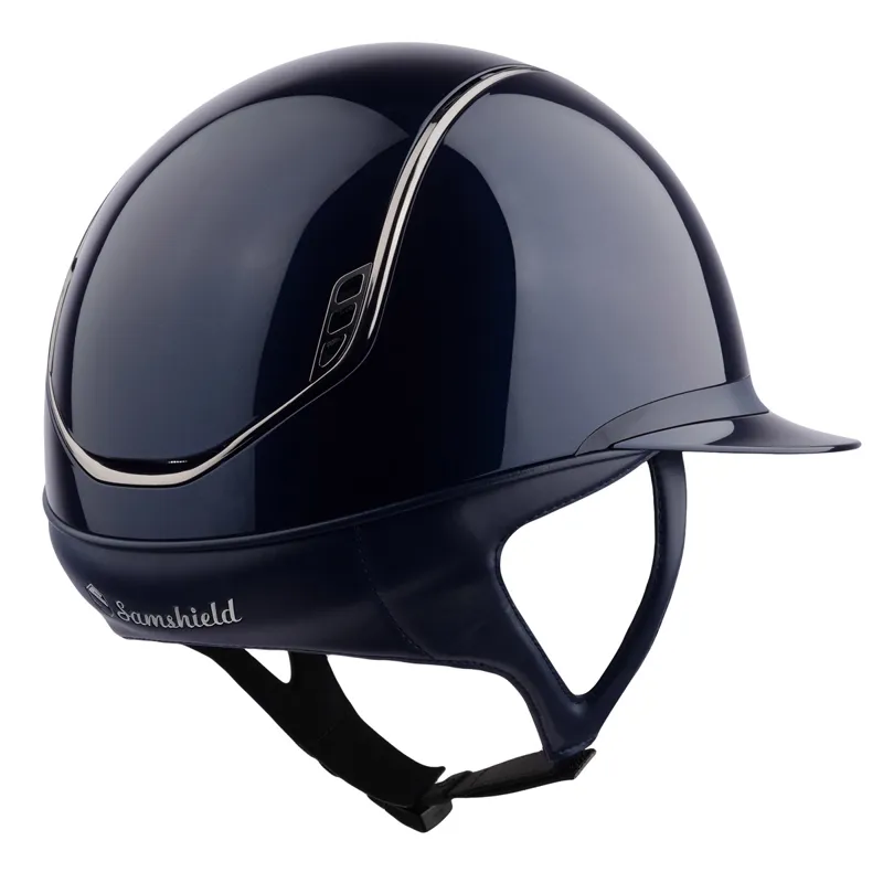 Samshield Miss Shield ShadowGlossy 2.0 Standard Riding Hat - Blue-1