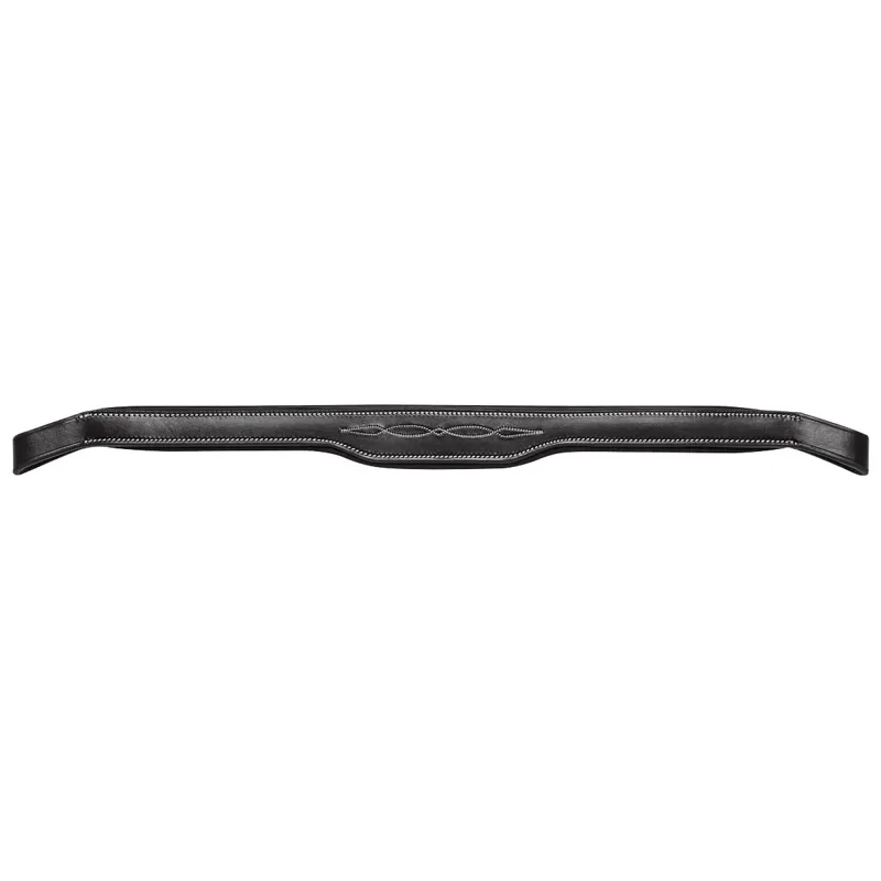 Equiline BB0418 Shaped Browband with Stitching - Black