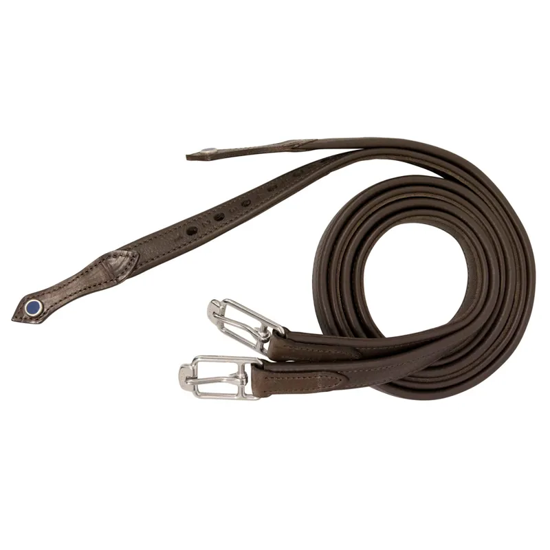 Stubben NT De Luxe Stirrup Leathers - Ebony Brown-1
