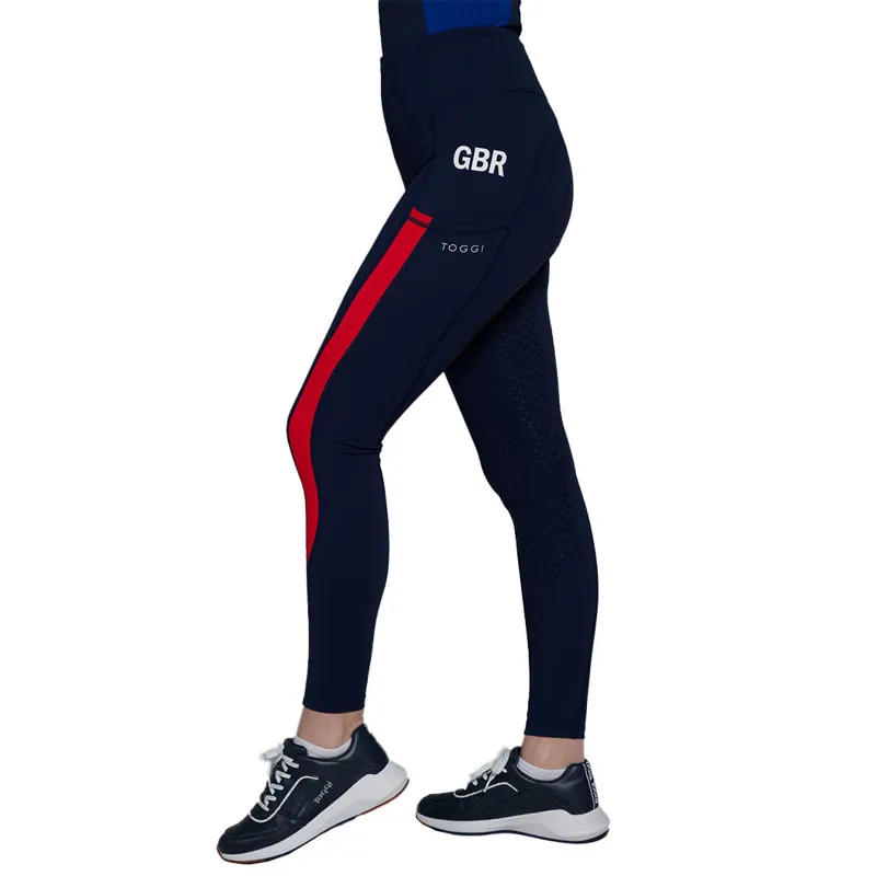 Toggi GBR Sculptor Full Grip Riding Ladies Tights - Navy