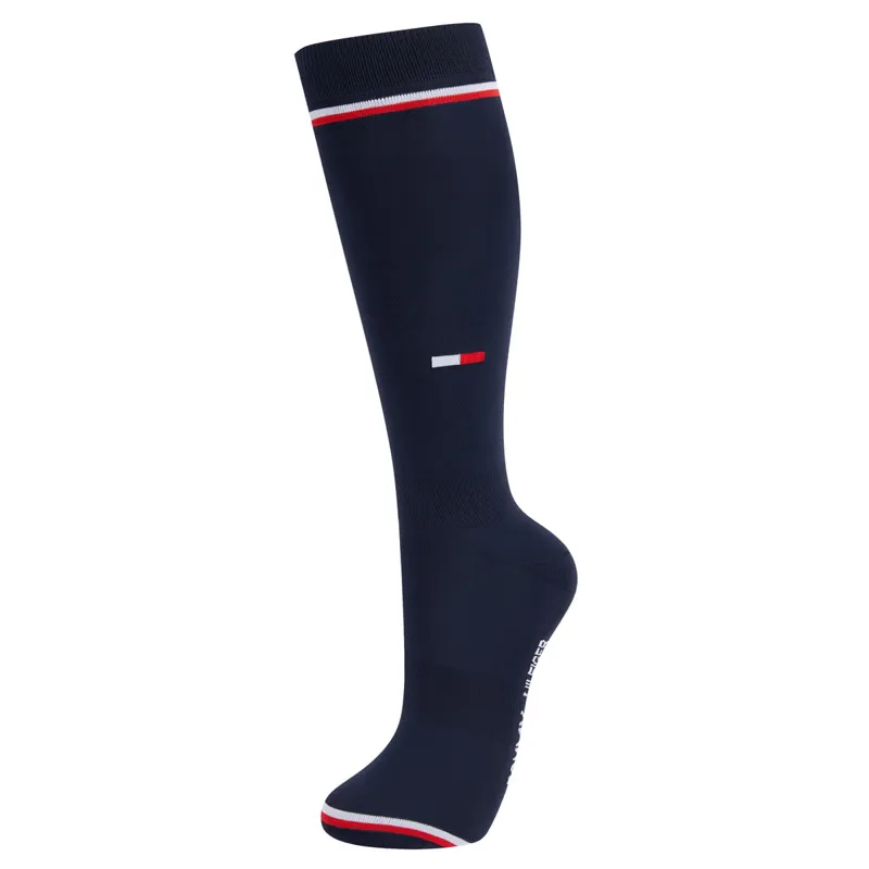 Tommy Hilfiger Bryon Unisex Tall Riding Socks 3 Pack - Desert Sky