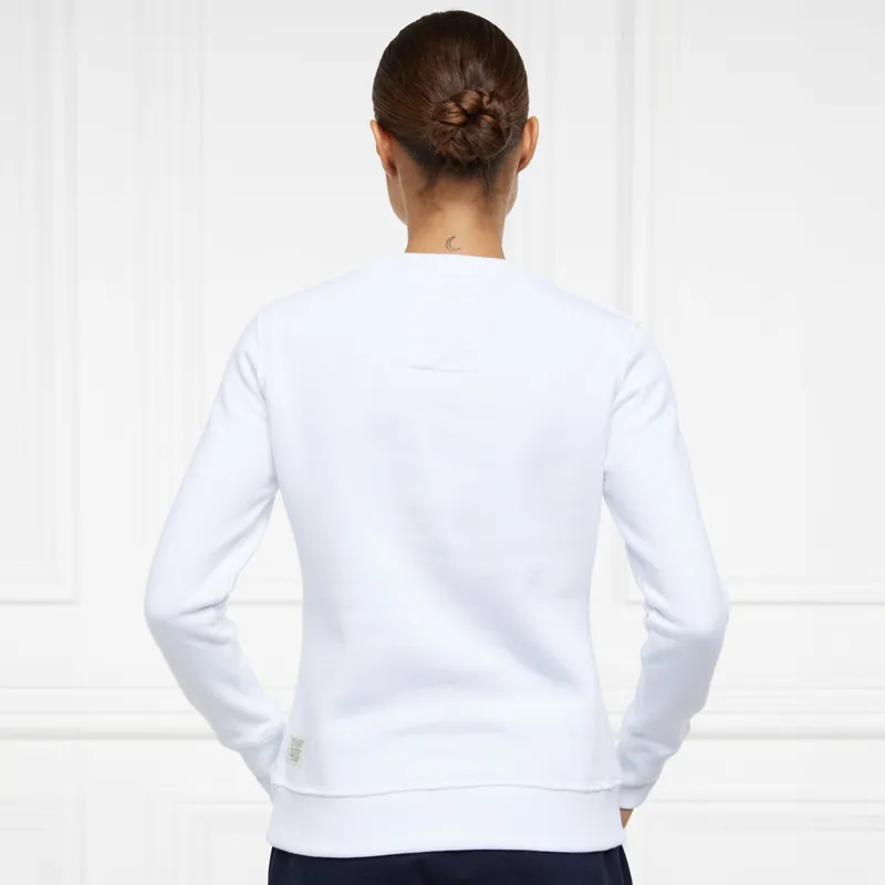 Holland Cooper Varsity Ladies Crew Pullover - White-1