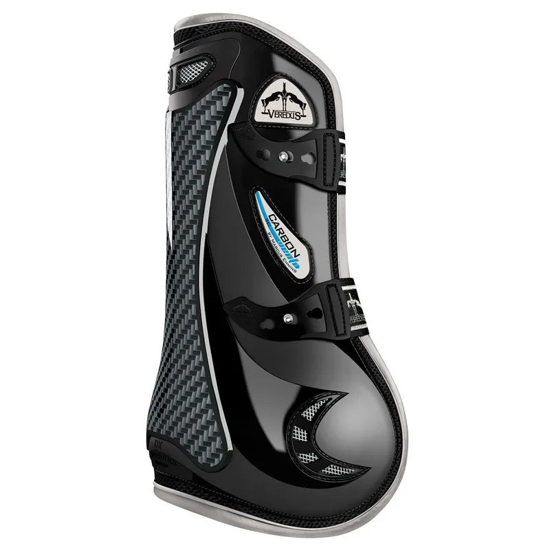 Veredus Nero Line Carbon Gel Vento Front Tendon Boots - Black/Ivory