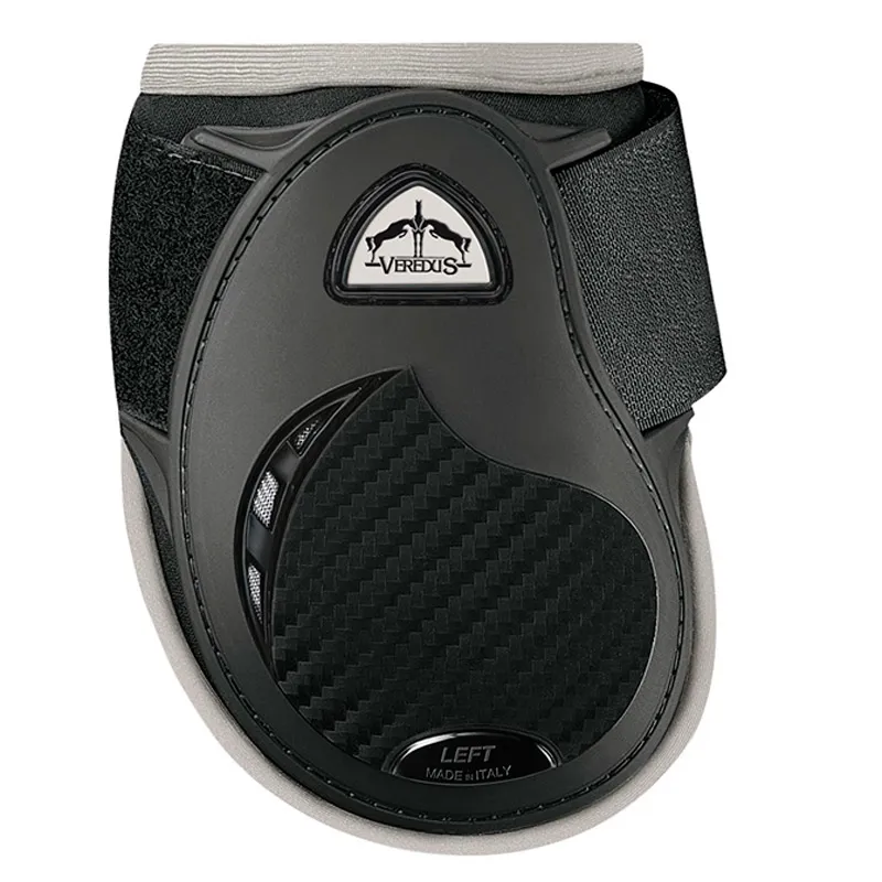 Veredus Nero Line Young Jump Rear Fetlock Boot - Black/Ivory