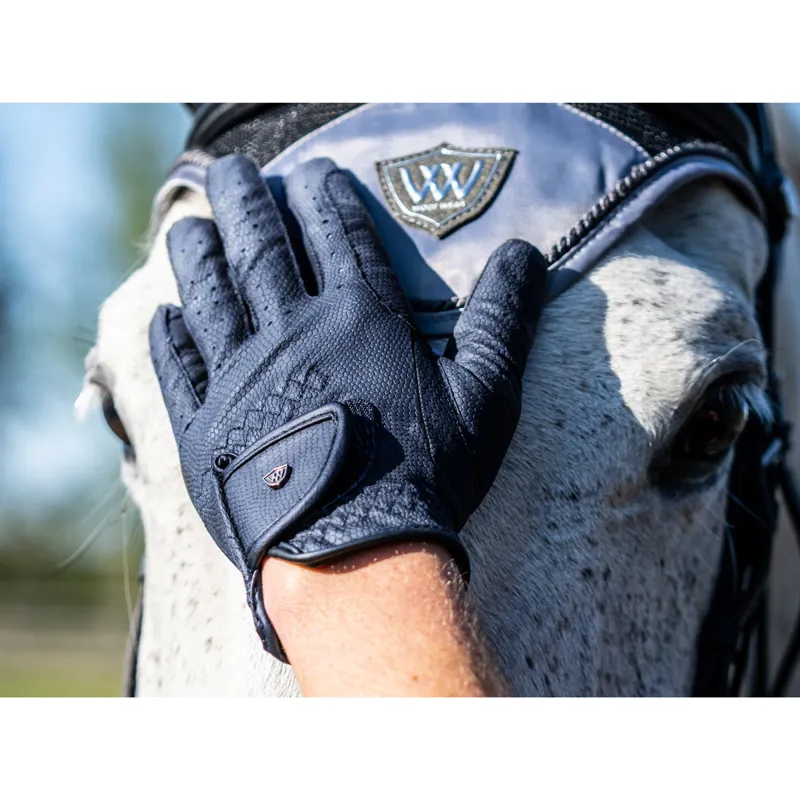 Woof Wear Competition Reintex Riding Gloves - Navy-1
