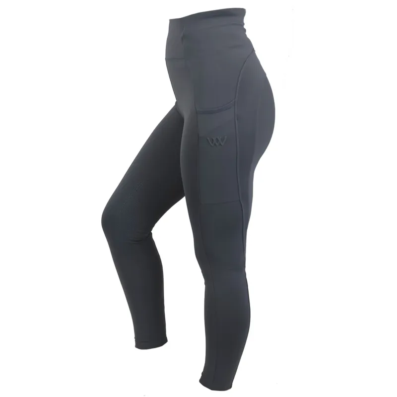 Woof Wear Original Knee Grip Ladies Riding Tights - Slate