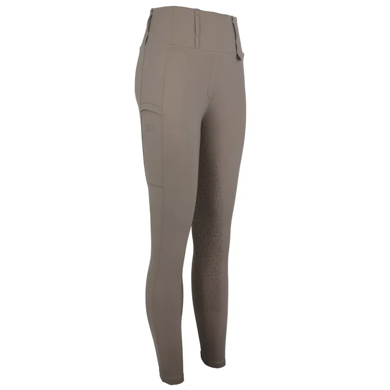 Woof Wear All Season Full Grip Ladies Riding Tights - Stone